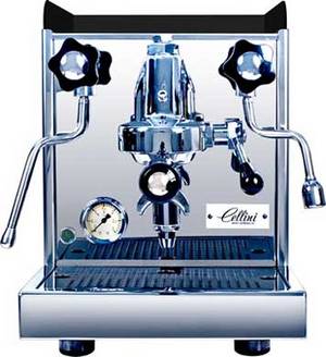 Espressomachines van Rocket. Afgebeeld de Rocket Cellini. Rocket: topkwaliteit espressomachines uit Italië.